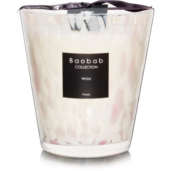 Baobab Collection Pearls White lumânare parfumată 16 cm-Țena