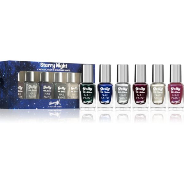 Barry M Gelly Hi Shine Starry Night set de lacuri de unghii-Țena
