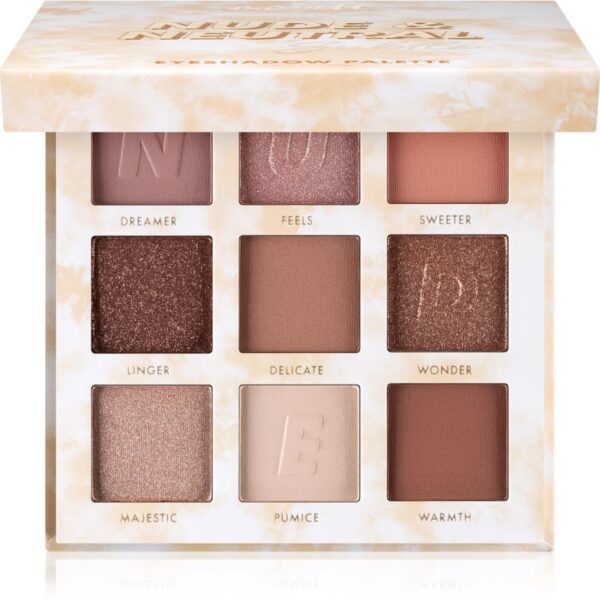 Barry M Nude & Neutral paletă cu farduri de ochi culoare Light/Medium 9x1.2 g-Țena