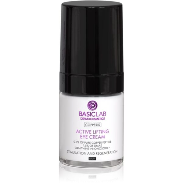 BasicLab Dermocosmetics Copperis cremă de ochi cu efect de lifting pentru noapte 18 ml-Țena