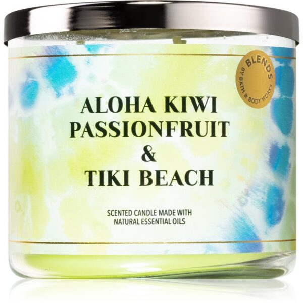 Bath & Body Works Aloha Kiwi Passionfruit & Tiki Beach lumânare parfumată 411 g-ro