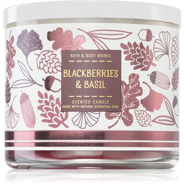 Bath & Body Works Blackberries & Basil lumânare parfumată 411 g-Țena