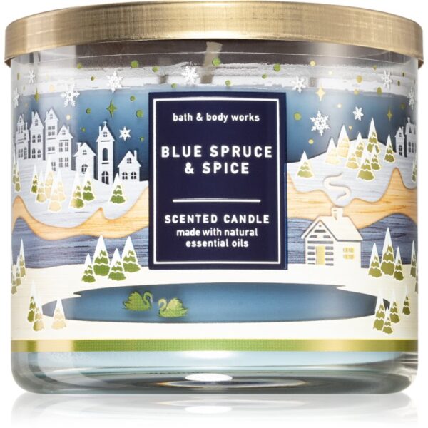Bath & Body Works Blue Spruce & Spice lumânare parfumată 411 g-ro