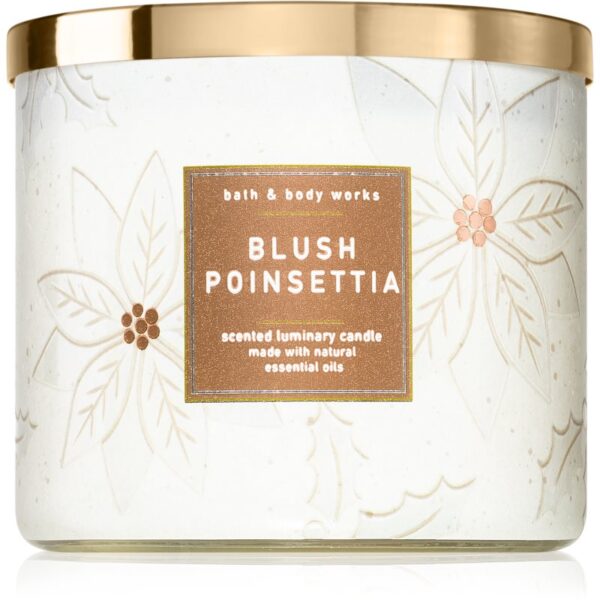 Bath & Body Works Blush Poinsettia lumânare parfumată 411 g-ro