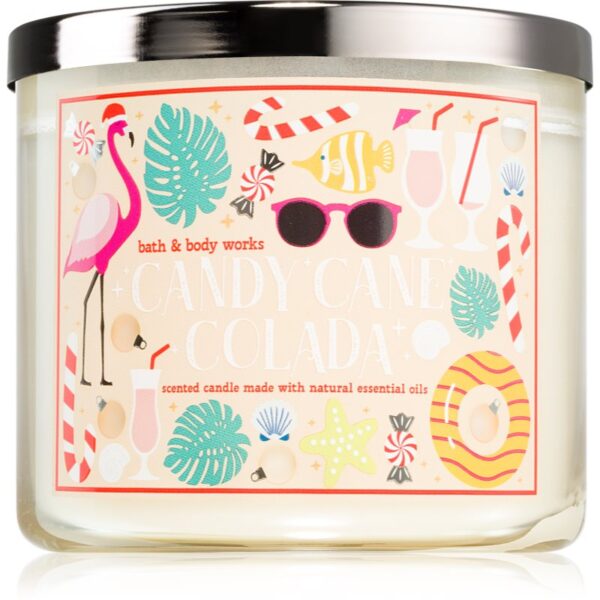 Bath & Body Works Candy Cane Colada lumânare parfumată 411 g-Țena