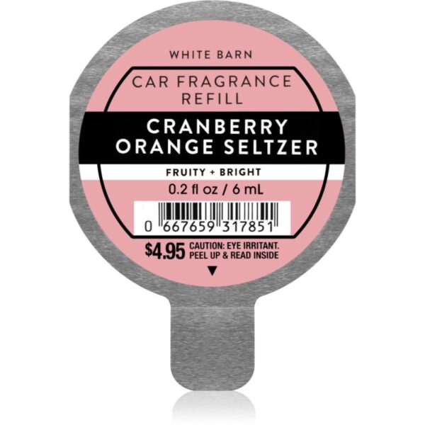 Bath & Body Works Cranberry Orange Seltzer parfum pentru masina rezervă 6 ml-ro