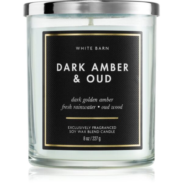 Bath & Body Works Dark Amber & Oud lumanare 227 g-Țena