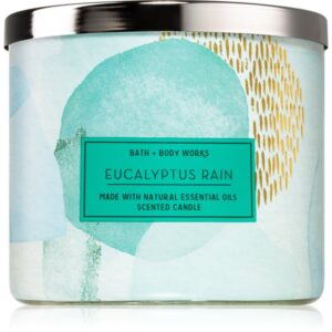 Bath & Body Works Eucalyptus Rain lumanare III. 411 g-Țena