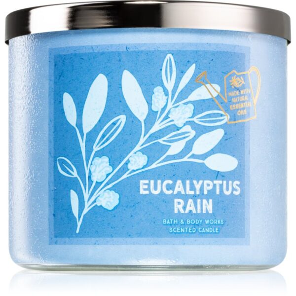 Bath & Body Works Eucalyptus Rain lumânare parfumată  cu uleiuri esentiale 411 g-Țena