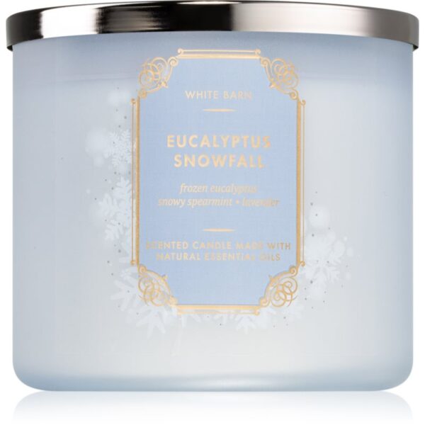 Bath & Body Works Eucalyptus Snowfall lumânare parfumată 411 g-ro