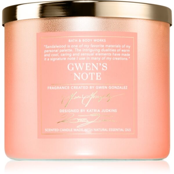Bath & Body Works Gwen's Note lumânare parfumată 411 g-Țena