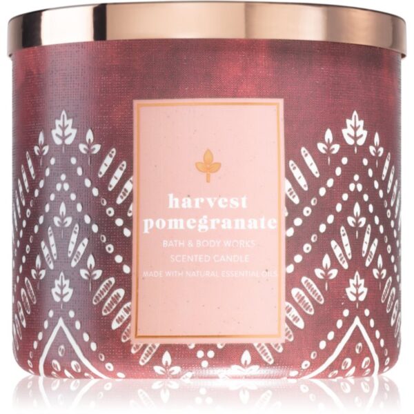 Bath & Body Works Harvest Pomegranate lumânare parfumată  cu uleiuri esentiale 411 g-Țena