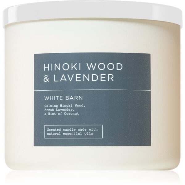 Bath & Body Works Hinoki Wood & Lavender lumânare parfumată 411 g-Țena