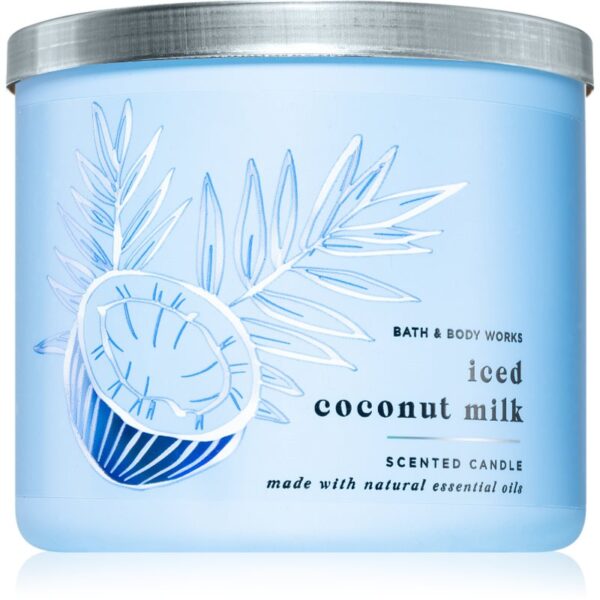 Bath & Body Works Iced Coconut Milk lumânare parfumată 411 g-ro