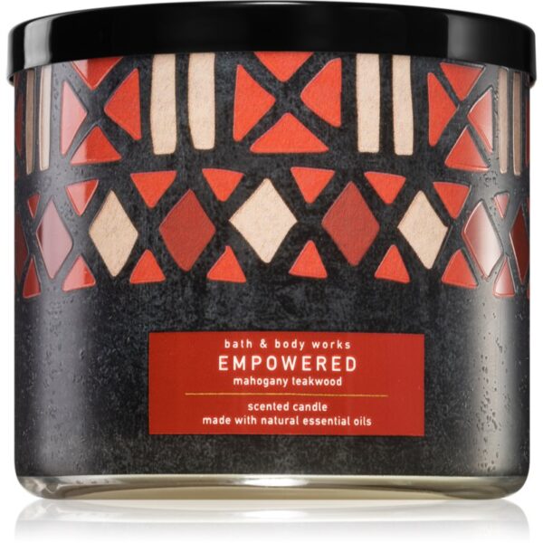 Bath & Body Works Mahogany Teakwood lumânare parfumată cu uleiuri esentiale I. 411 g-Țena