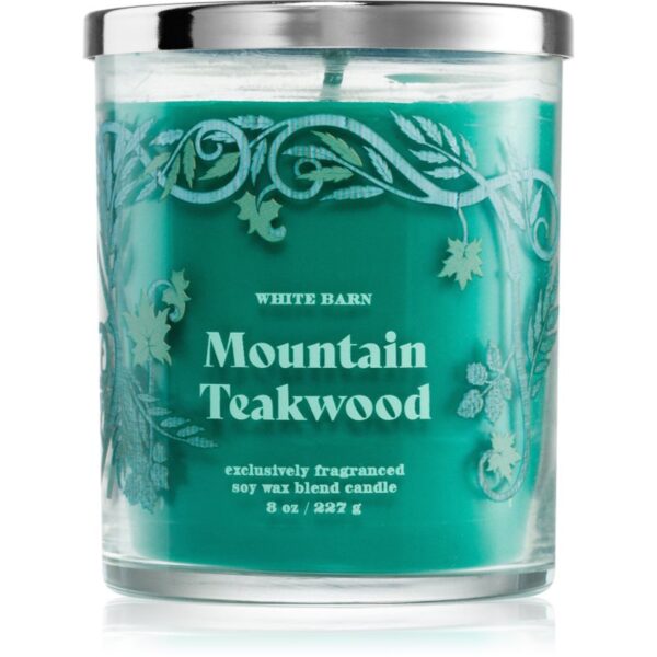 Bath & Body Works Mountain Teakwood lumânare parfumată 227 g-ro