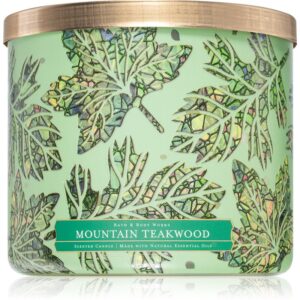 Bath & Body Works Mountain Teakwood lumânare parfumată 411 g-ro