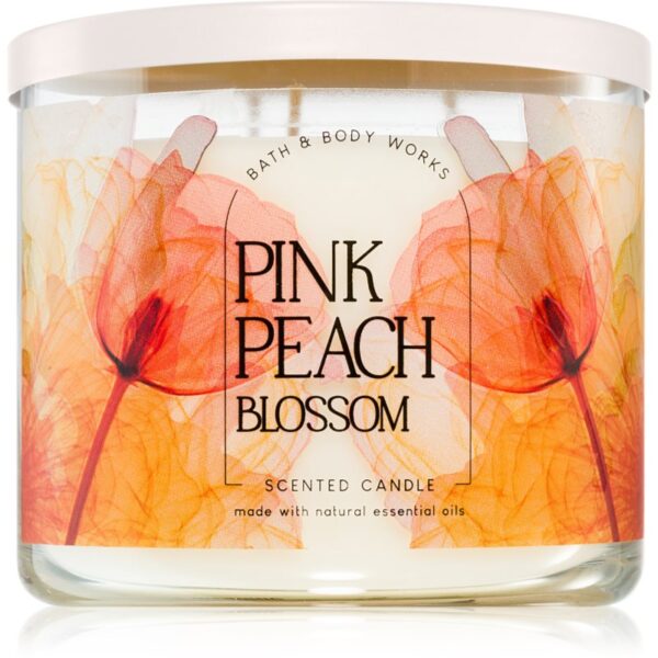 Bath & Body Works Pink Peach Blossom lumânare parfumată 411 g-ro