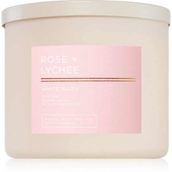 Bath & Body Works Rose + Lychee lumânare parfumată 411 g-ro