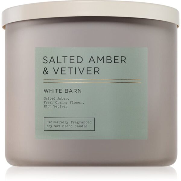 Bath & Body Works Salted Amber & Vetiver lumânare parfumată 411 g-Țena