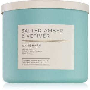 Bath & Body Works Salted Amber & Vetiver lumânare parfumată 411 g-ro