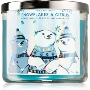 Bath & Body Works Snowflakes & Citrus lumânare parfumată I. 411 g-ro
