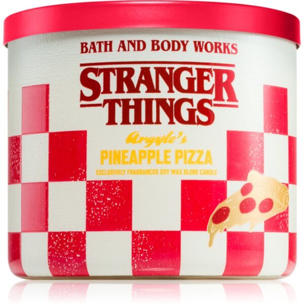 Bath & Body Works Stranger Things Argyle's Pineapple Pizza lumânare parfumată 411 g-Țena
