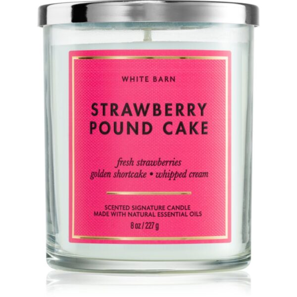 Bath & Body Works Strawberry Pound Cake lumânare parfumată 227 g-ro