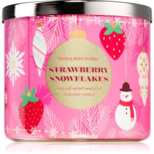 Bath & Body Works Strawberry Snowflakes lumânare parfumată 411 g-Țena