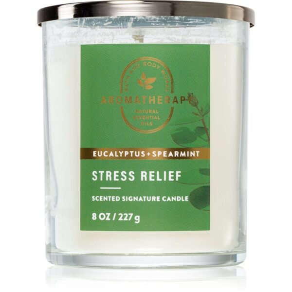 Bath & Body Works Stress Relief Eucalyptus & Spearmint lumânare parfumată Stress Relief 227 g-Țena