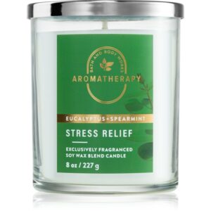 Bath & Body Works Stress Relief Eukalyptus Spearmint lumânare parfumată 227 g-ro