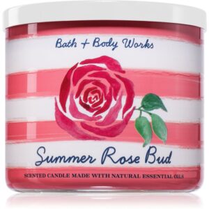 Bath & Body Works Summer Rose Bud lumânare parfumată 411 g-ro