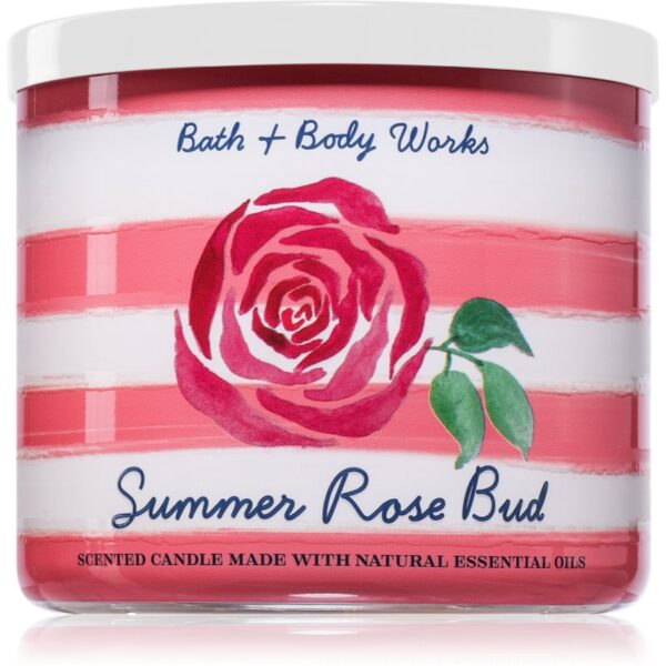 Bath & Body Works Summer Rose Bud lumânare parfumată 411 g-ro