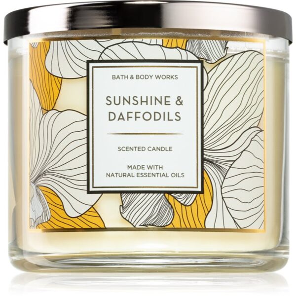 Bath & Body Works Sunshine and Daffodils lumânare parfumată II. 411 g-ro