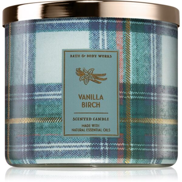 Bath & Body Works Vanilla Birch lumânare parfumată cu uleiuri esentiale 411 g-ro