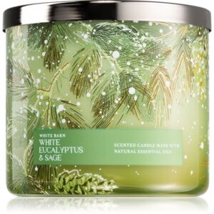 Bath & Body Works White Eucalyptus & Sage lumânare parfumată 411 g-ro
