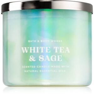 Bath & Body Works White Tea & Sage lumânare parfumată 411 g-ro