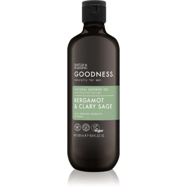 Baylis & Harding Goodness Bergamot & Clary Sage Gel de duș pentru bărbați 500 ml-ro