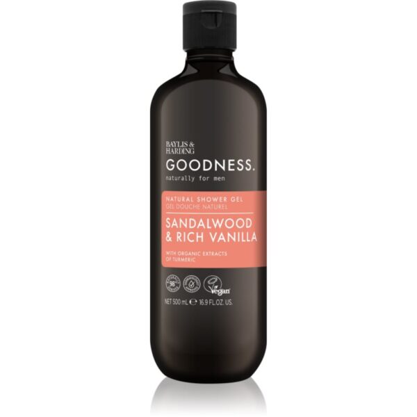 Baylis & Harding Goodness Sandalwood & Rich Vanilla Gel de duș pentru bărbați 500 ml-ro