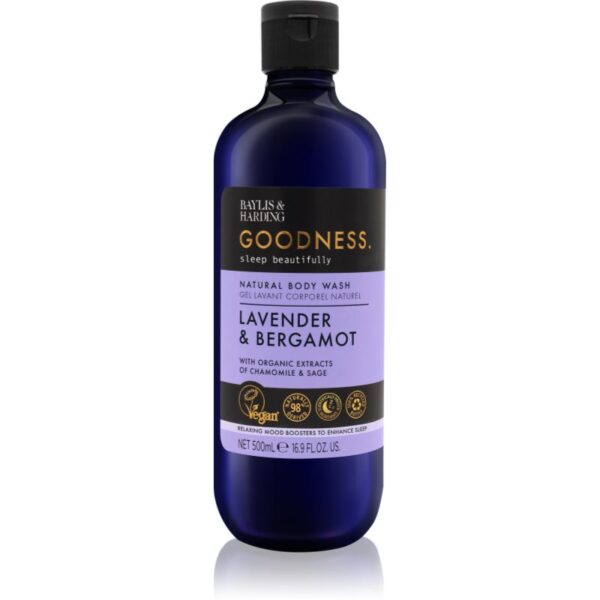 Baylis & Harding Goodness Sleep Beautifully gel de dus anti-stres pentru un somn liniștit Lavender & Bergamot 500 ml-ro