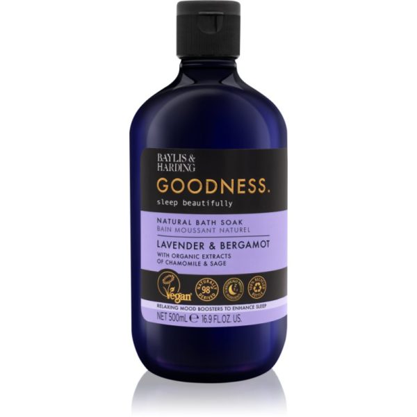 Baylis & Harding Goodness Sleep Beautifully spuma de baie pentru un somn liniștit Lavender & Bergamot 500 ml-ro