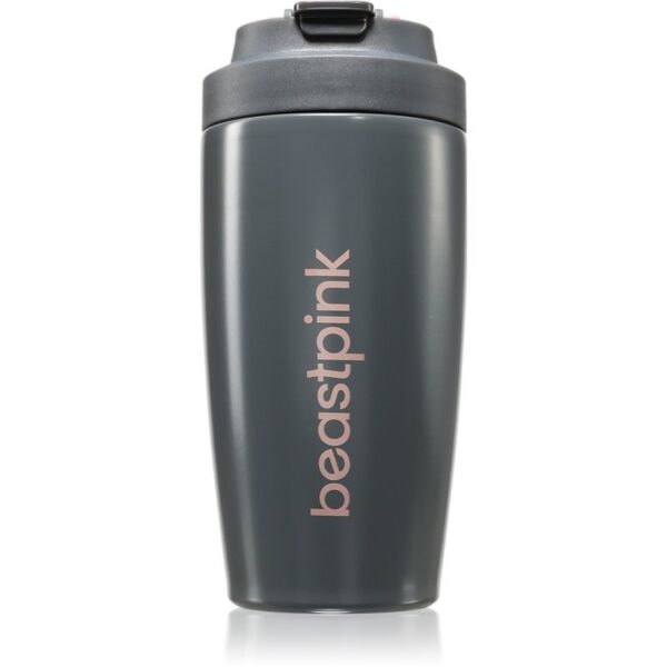 BeastPink Thermo Mug cană termoizolantă cu pai culoare Grey 500 ml-ro