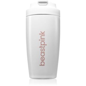 BeastPink Thermo Mug cană termoizolantă cu pai culoare White 500 ml-ro