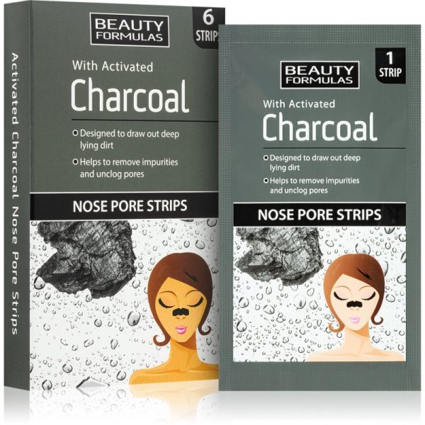 Beauty Formulas Charcoal patch-uri de curatare a prilor de pe nas 6 buc-ro