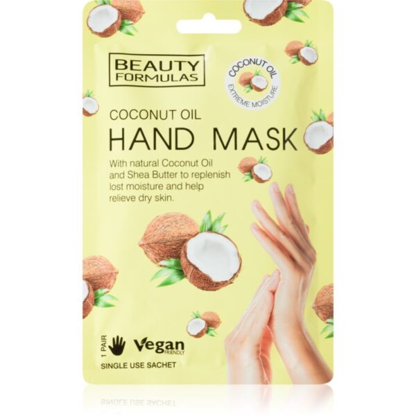 Beauty Formulas Coconut Oil mască de hidratare profundă de maini 1 buc-ro