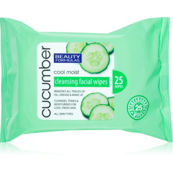 Beauty Formulas Cucumber servetele pentru curatare cu extracte de castravete 25 buc-ro