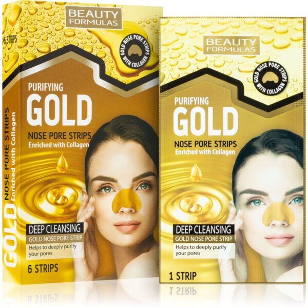 Beauty Formulas Gold patch-uri de curatare a prilor de pe nas cu colagen 6 buc-ro