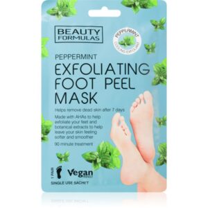 Beauty Formulas Peppermint masca pentru exfoliere pentru picioare 1 buc-Țena