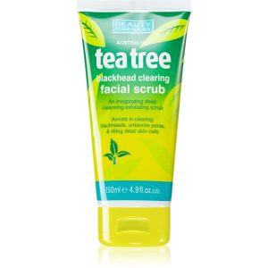 Beauty Formulas Tea Tree demachiant cu efect de peenling pentru pielea problematica 150 ml-Țena