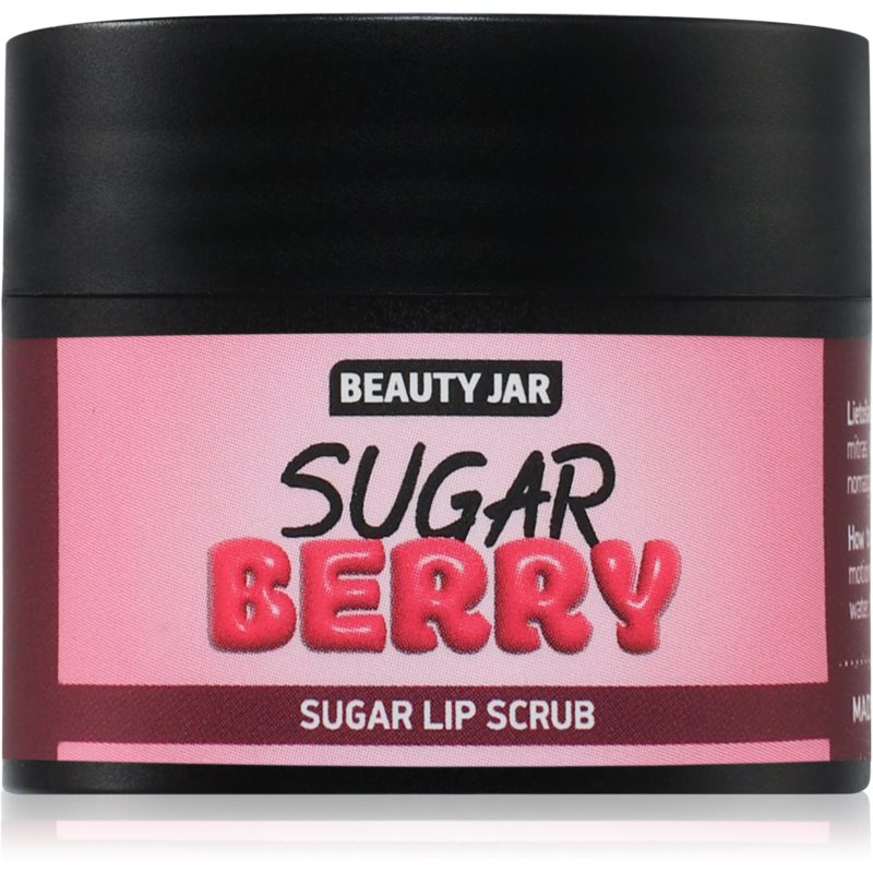 Beauty Jar Berry Sugar Exfoliant pentru buze cu unt de cacao si vitamina E 15 ml-ro